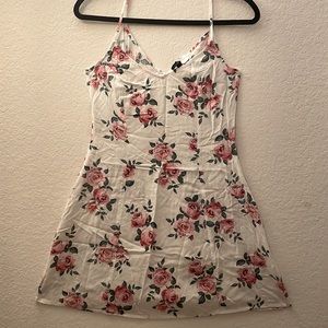 DIVIDED - White Floral Dress